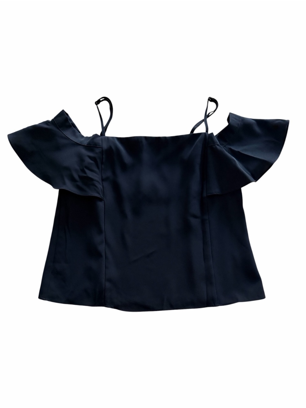 Sugarlips Off-Shoulder Flutter Strap Top Black